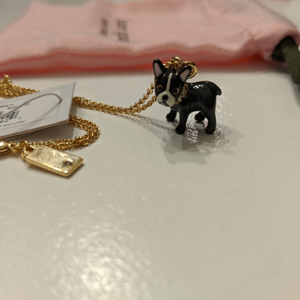 *NWT* ♠️Kate Spade bulldog necklace - Picture 2 of 7